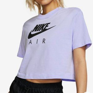 Nike Air Lavender Cotton Crop Top - Size Large